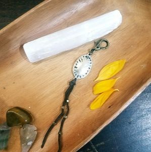 Leather western keychain